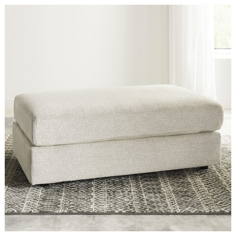 Signature Design by Ashley Soletren Stone Oversized Ottoman - 48" W x 26" D x 20" H - Stone
