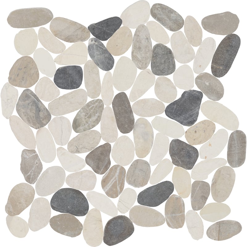 Daltile Pebble Oasis Natural Stone Flat Pebble Mosaic 12" x 12" (11 PC per Carton) (10.78 SQFT per Carton)