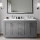 Option Dark Gray / White Quartz Top / Brushed Nickel
