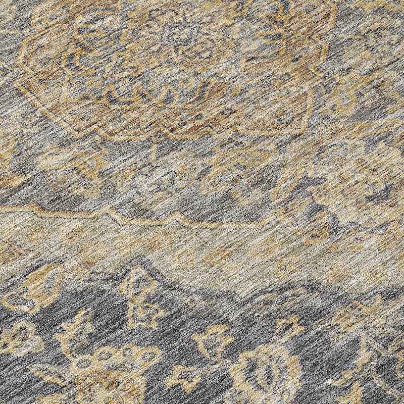 Machine Washable Indoor/ Outdoor Traditional Medallion Chantille Rug