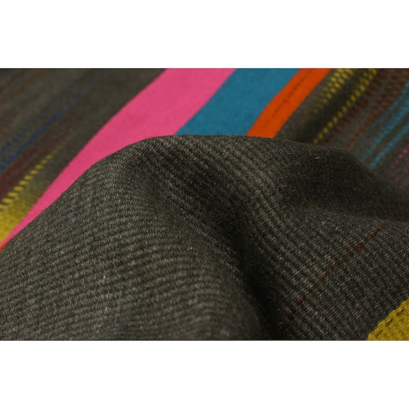 ECARPETGALLERY Flat-Weave Ankara FW Grey Wool Kilim - 9'8 x 13'0