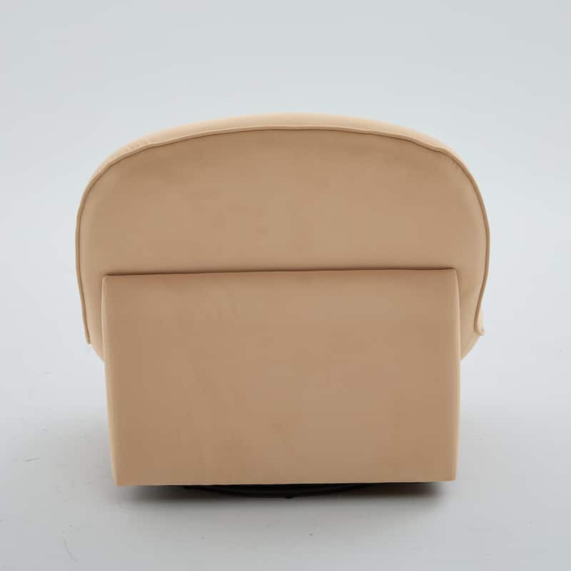 Pumpkin-Shaped Swivel Chair, 360-Degree Swivel Accent Chair for Living Room Bedroom Office