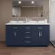 Option Dark Blue / White Quartz Top / Brushed Nickel