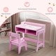 preview thumbnail 6 of 12, MDF Children's Study Desk And Chair Set With 2 Storage Compartments