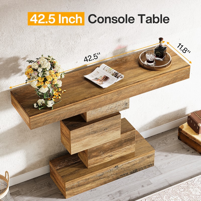 42.5 Inch Modern Narrow Console Sofa Table for Living Room - 11.8"D x 42.5"W x 31.5"H