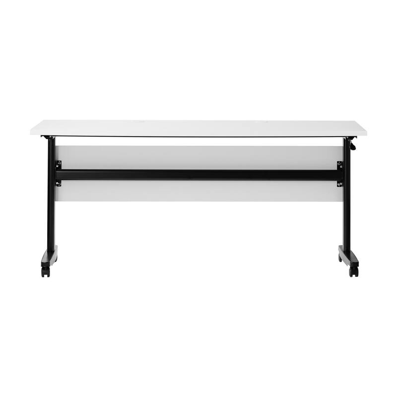 Commercial Nesting Flip Training Table with Steel Frame and T-Legs - 23.5"W x 60"D x 30"H