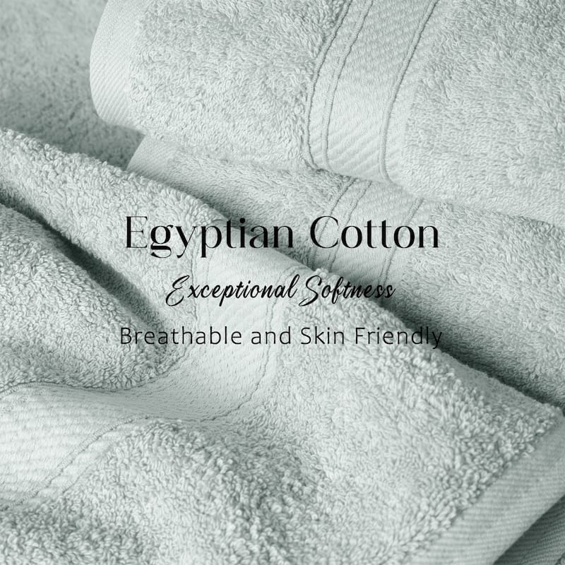 Blue Nile Mills Luxury 2-Piece Egyptian Cotton Bath Sheet Set, Thick Absorbent Oversized Bathroom Towels