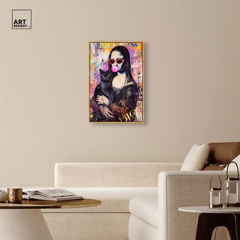 Classical Gal and Her Companion Canvas by Art Remedy