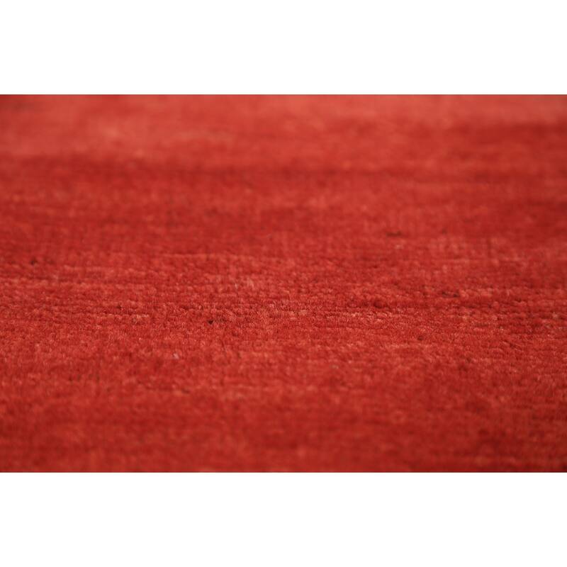 Gabbeh Modern Runner Rug Handmade Foyer Wool Carpet - 3'2" x 9'8"