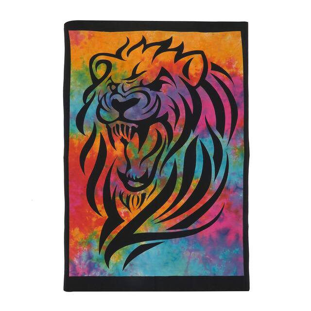 Oussum Lion Cotton Tapestry Bohemian Wall Tapestries Decor Elephant Print Throw Blanket living Room Decorative Poster