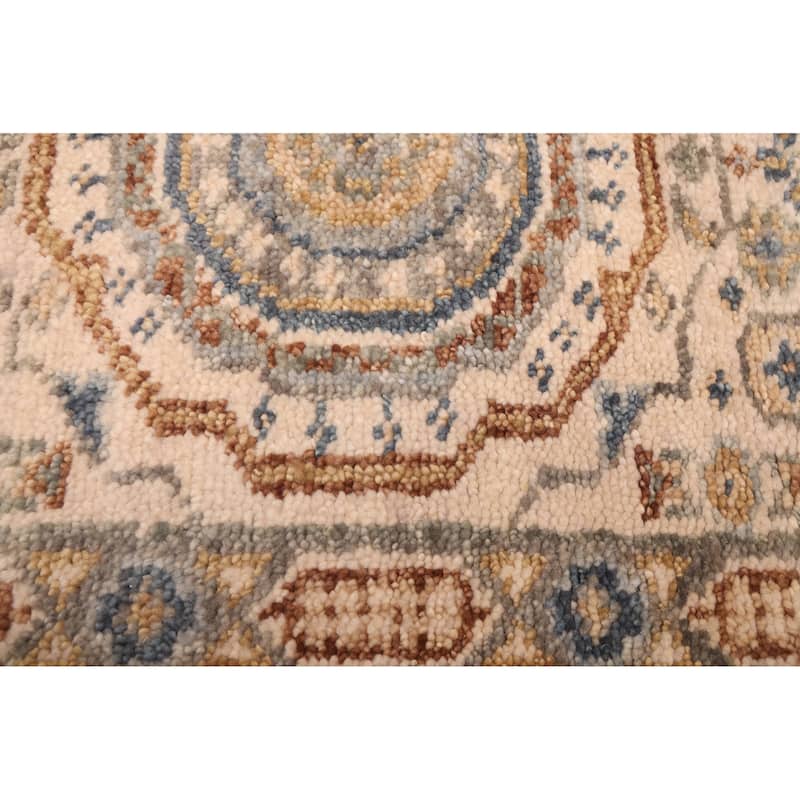 ECARPETGALLERY Hand-knotted Mamluk Cream Wool Rug - 2'7 x 7'11