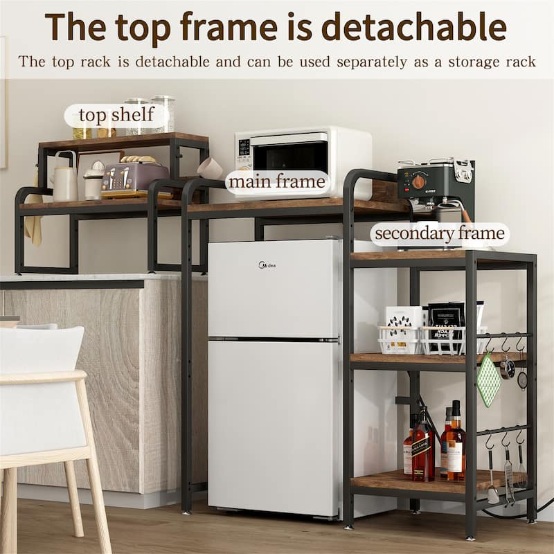 7-Tier Multifunctional Storage Stand with Electrical Outlets
