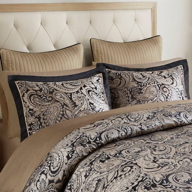 Madison Park Wellington 12 Piece Comforter Set with Cotton Bed Sheets
