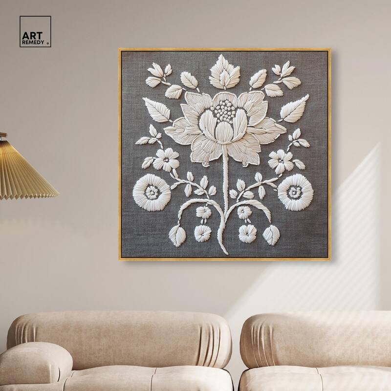 Stitched Symmetry II Canvas by Art Remedy