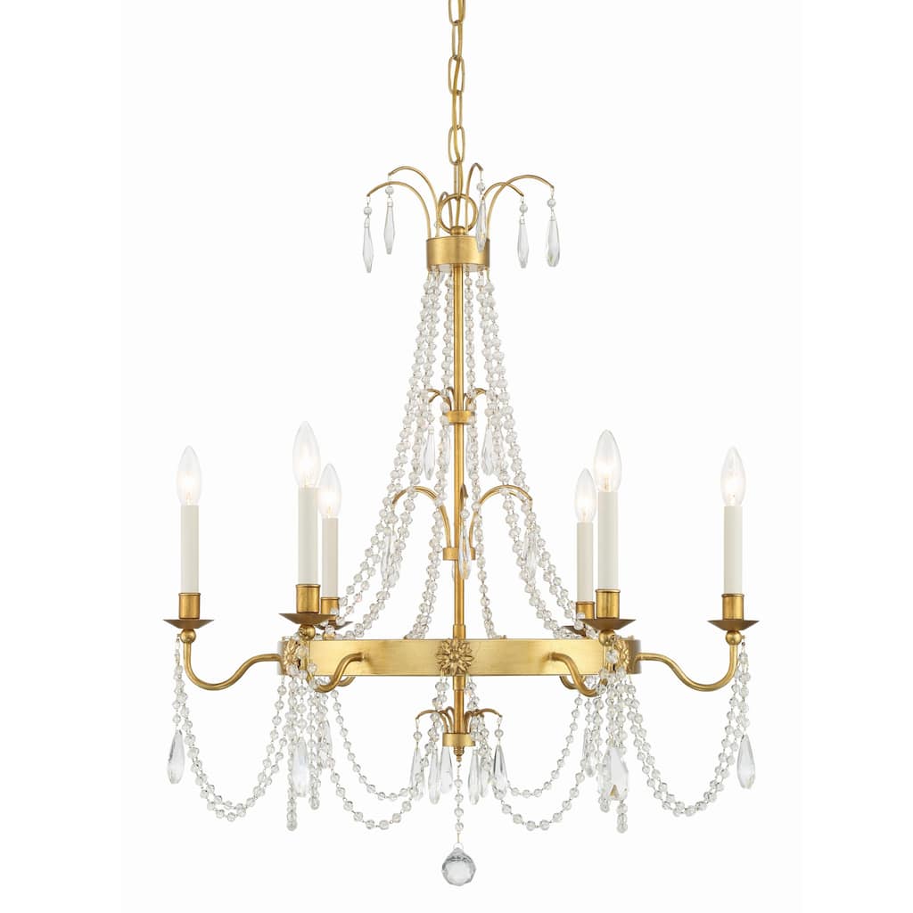 Crystorama Lighting Group MAI-18606 Maizey 6 Light 28" Wide Crystal