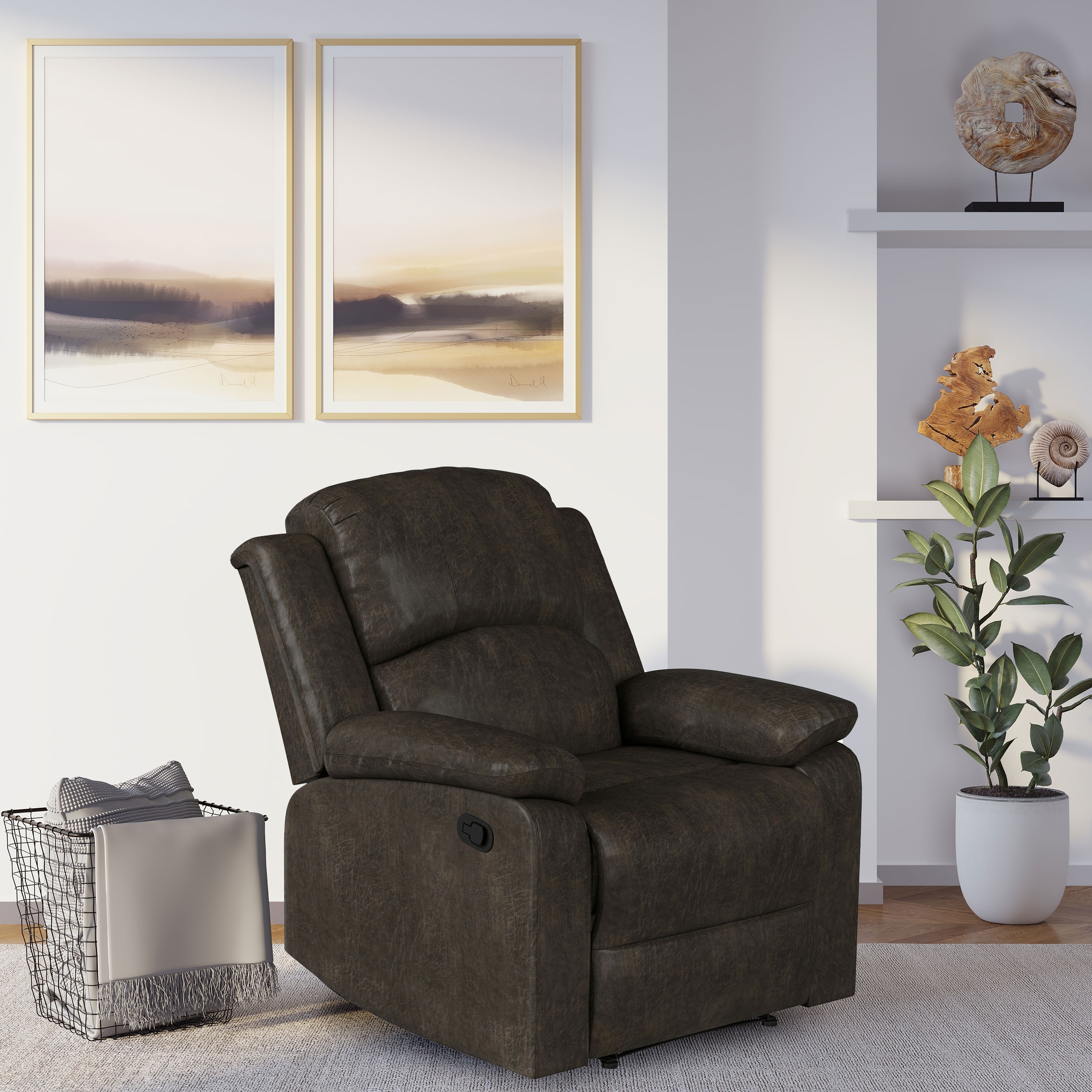 Simmons malibu microfiber oversized sales rocker recliner