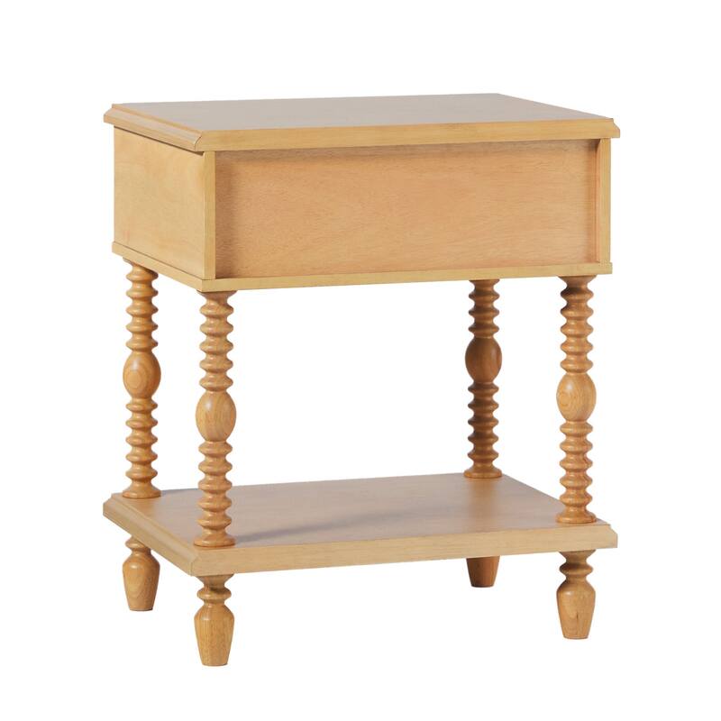 Walker Edison Easy Assembly Solid Wood 1-Drawer Nightstand