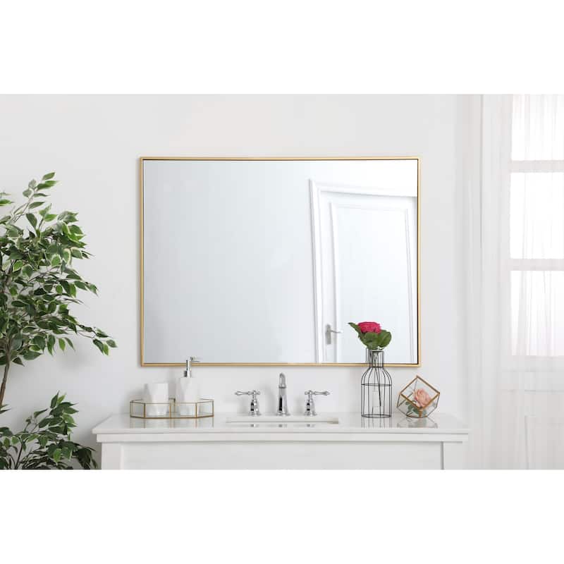 Elegant Lighting Eternity 30" x 40" Rectangular Beveled Metal Framed