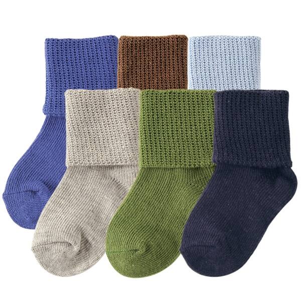slide 1 of 1, Luvable Friends Baby Boy Newborn and Baby Socks Set, Blue 6-Pack 0-6 Months - Blue 6-Pack