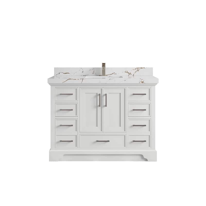 Willow Collections 48 x 22 Charlotte Single Sink Bathroom Vanity with Countertop