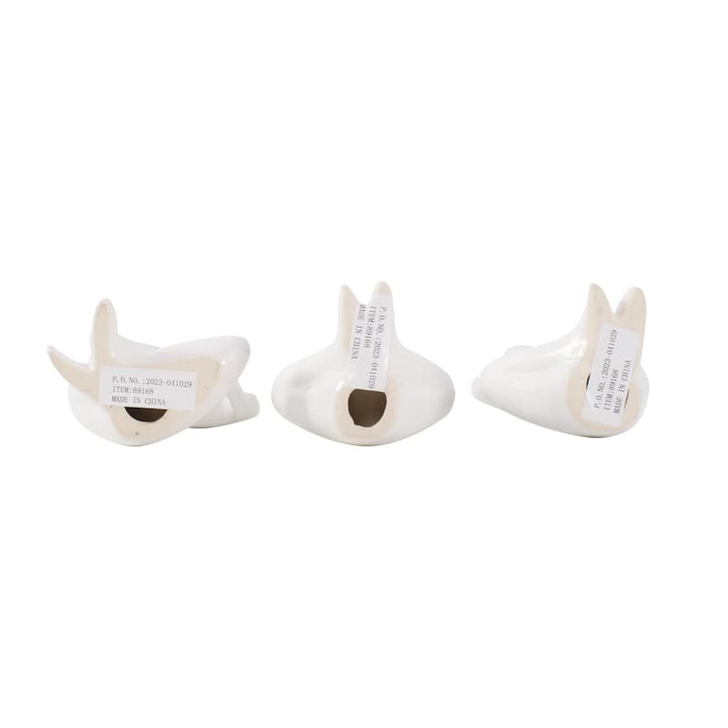 Contentment Ceramic Sculpture- Set of 3 - 16.5H x 6.5W x 3.5D