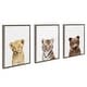 preview thumbnail 5 of 10, Kate and Laurel Sylvie Lions and Tigers and Bears Framed Canvas by Amy Peterson - Gray