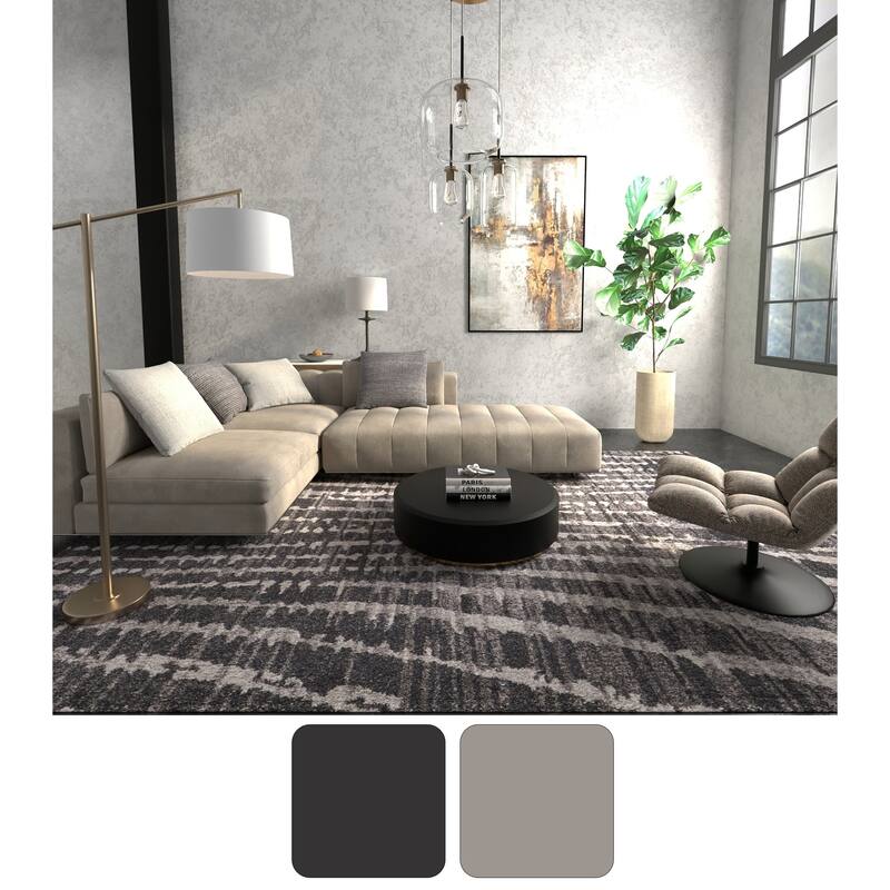 Peavy R39QD Abstract Modern Area Rug