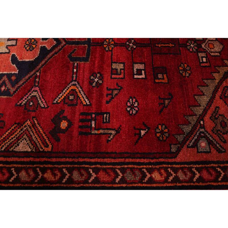 ECARPETGALLERY Hand-knotted Andelz Red Wool Rug - 3'6 x 9'11