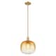 Option Brushed Brass / Amber Shade