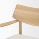 preview thumbnail 8 of 10, Mercana Haggen Light Brown Oak Wood w/ Cream Fabric Accent Chair - 27.6L x 26.8W x 28.4H