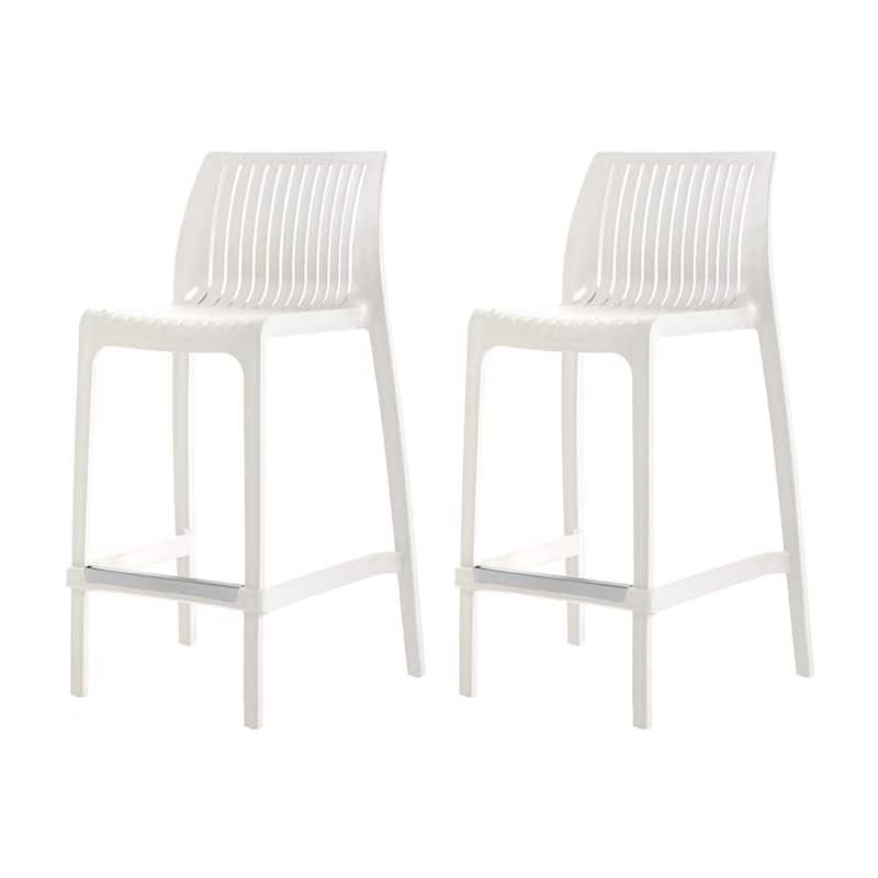 Milos Resin Stackable Counter Stools, Set of 2