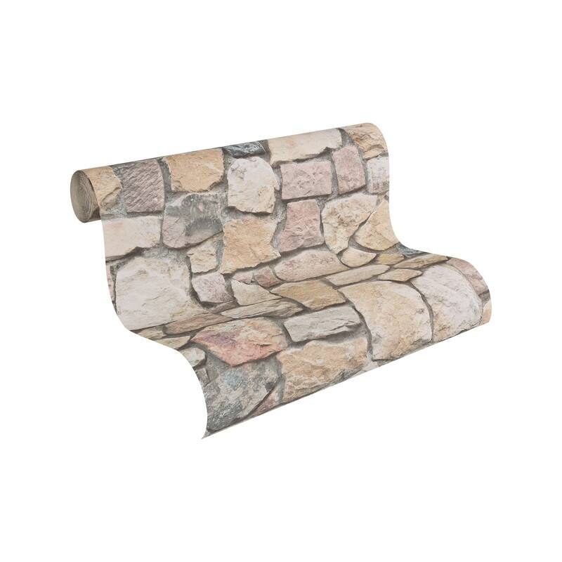 AS Creation Morris Neutral Natural Stone Wallpaper - 20.9 x 396 x 0.025