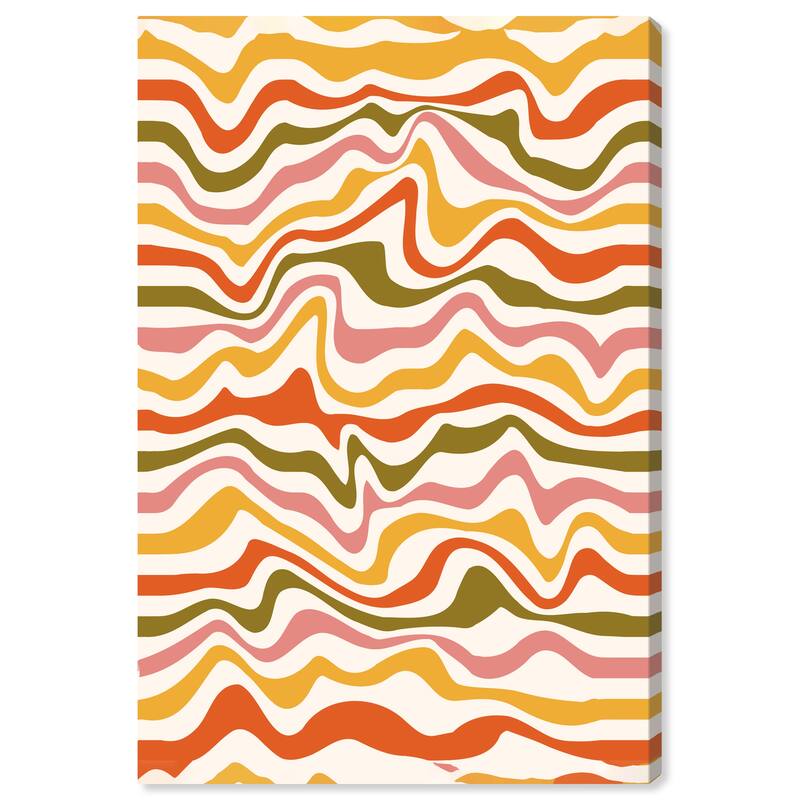 Wynwood Studio Canvas Abstract Electric Autumn Field Orange and Dark Orange Modern & Contemporary Wall Art Canvas Print - 30 x 20