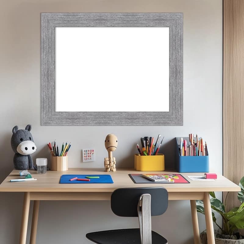 Amanti Art Bark Rustic Char Framed Dry Erase Magnetic Board
