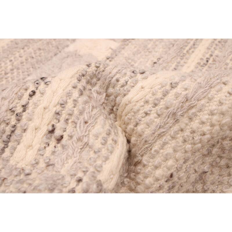 ECARPETGALLERY Hand-knotted Looma Grey Wool Rug - 8'2 x 10'3