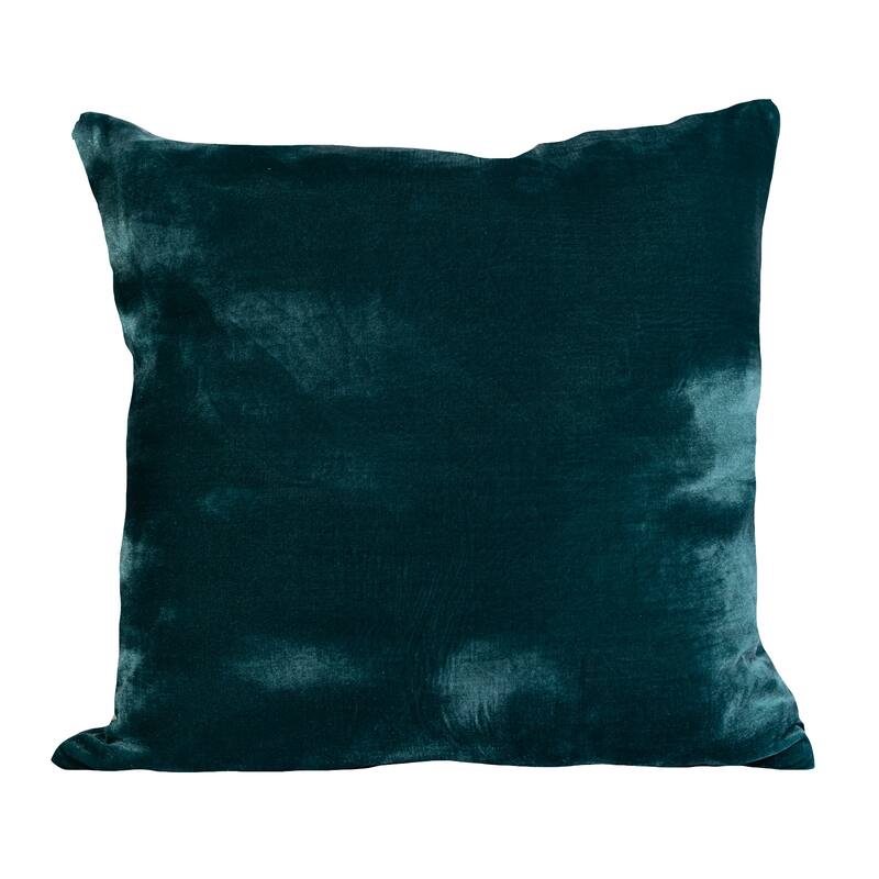 Layla Quilted Velvet Accent Pillow Cushion 18x18 Grey