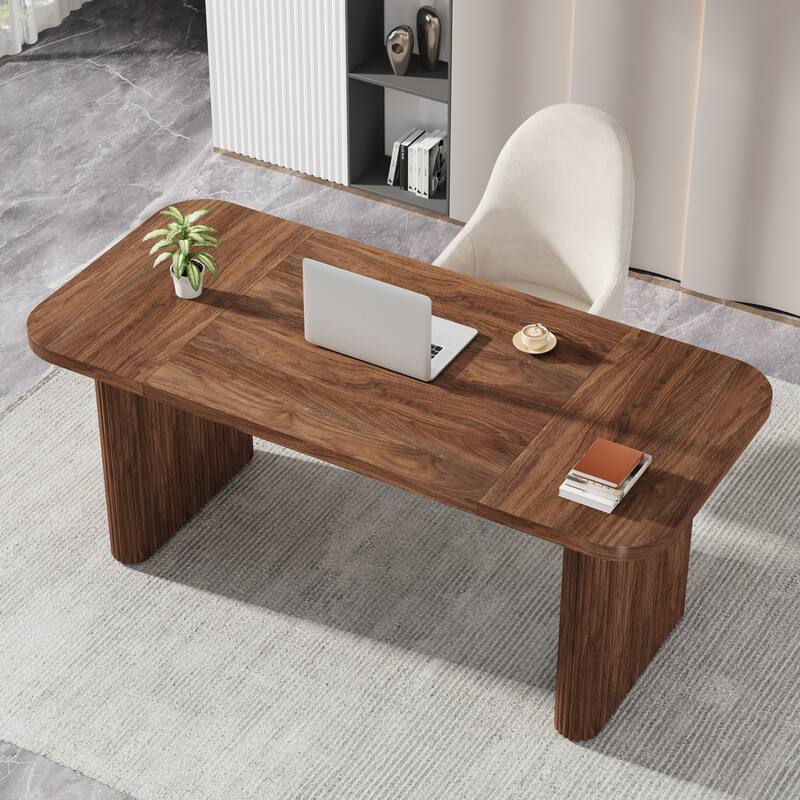 63'' W Wooden Executive Computer Desk for Home Office