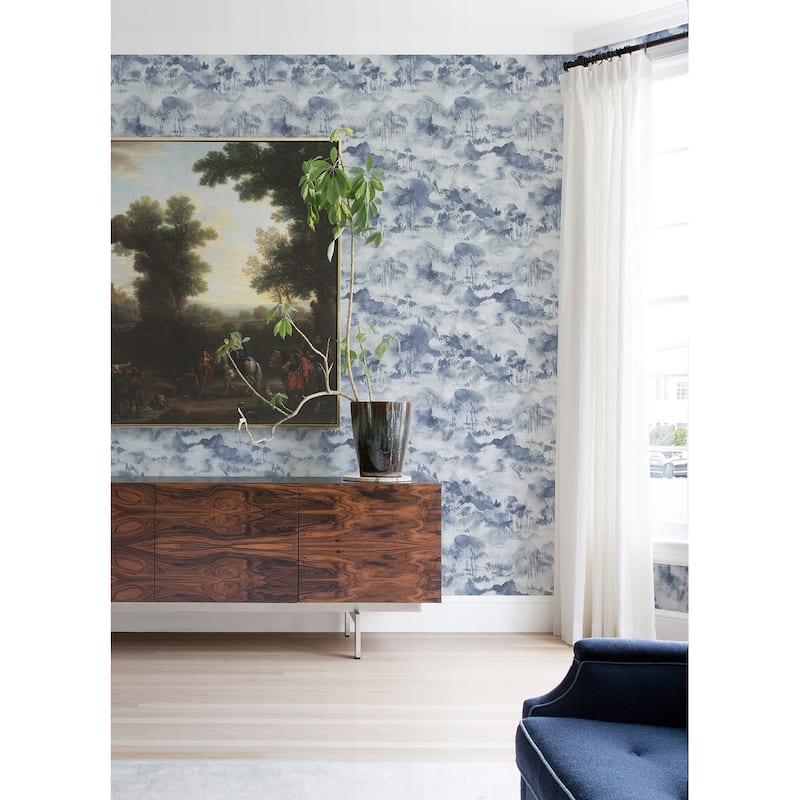 Scott Living Nara indigo Nara indigo Toile Wallpaper