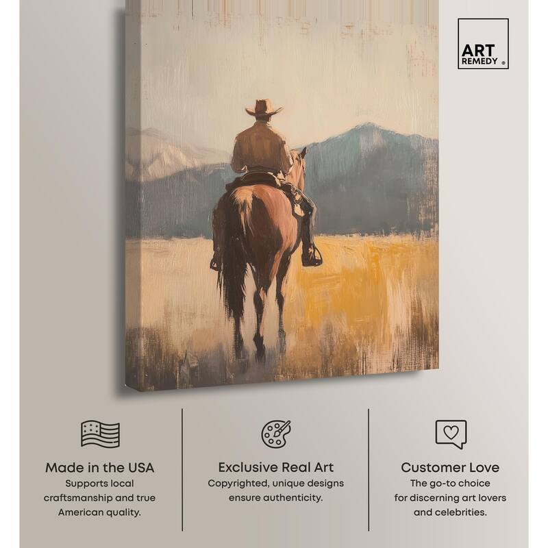Long Ride Canvas by Art Remedy, Gallery Wrapped