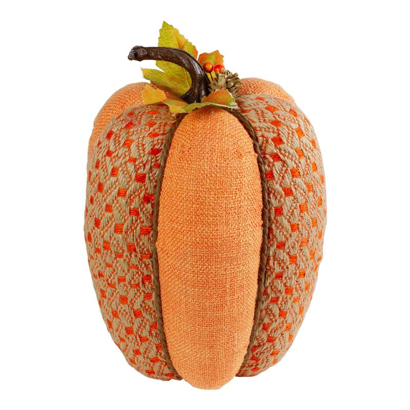 Autumn Harvest Tall Textured Thanksgiving Pumpkin - 10.5" - Orange