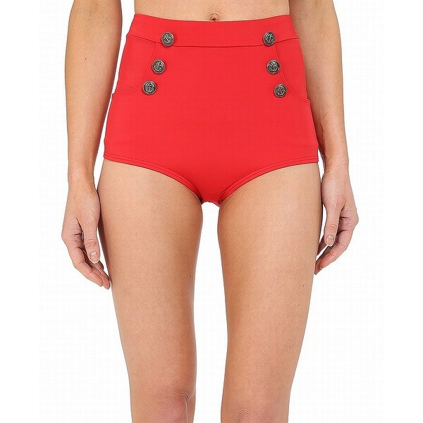 Unique Vintage Red Women's Size Small S Bikini Bottom Sailor Swimwear