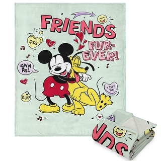 Mickey Mouse Mickey & Goofy Friends Furever Silk Touch Sherpa Throw ...