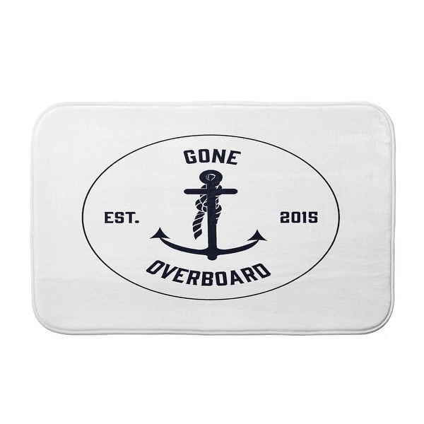 slide 2 of 9, Gone Overboard Bath Mat 17 x 24 - White
