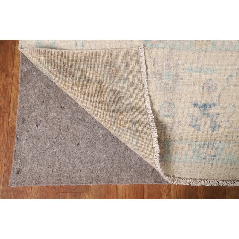 Floral Oushak Turkish Rug Handmade Wool Carpet - 8'11"x 12'11"