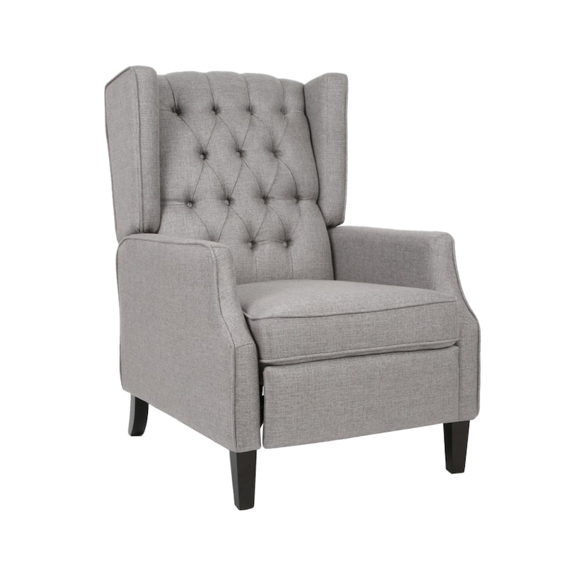 Keating Traditional Wingback Recliner by Christopher Knight Home - gray