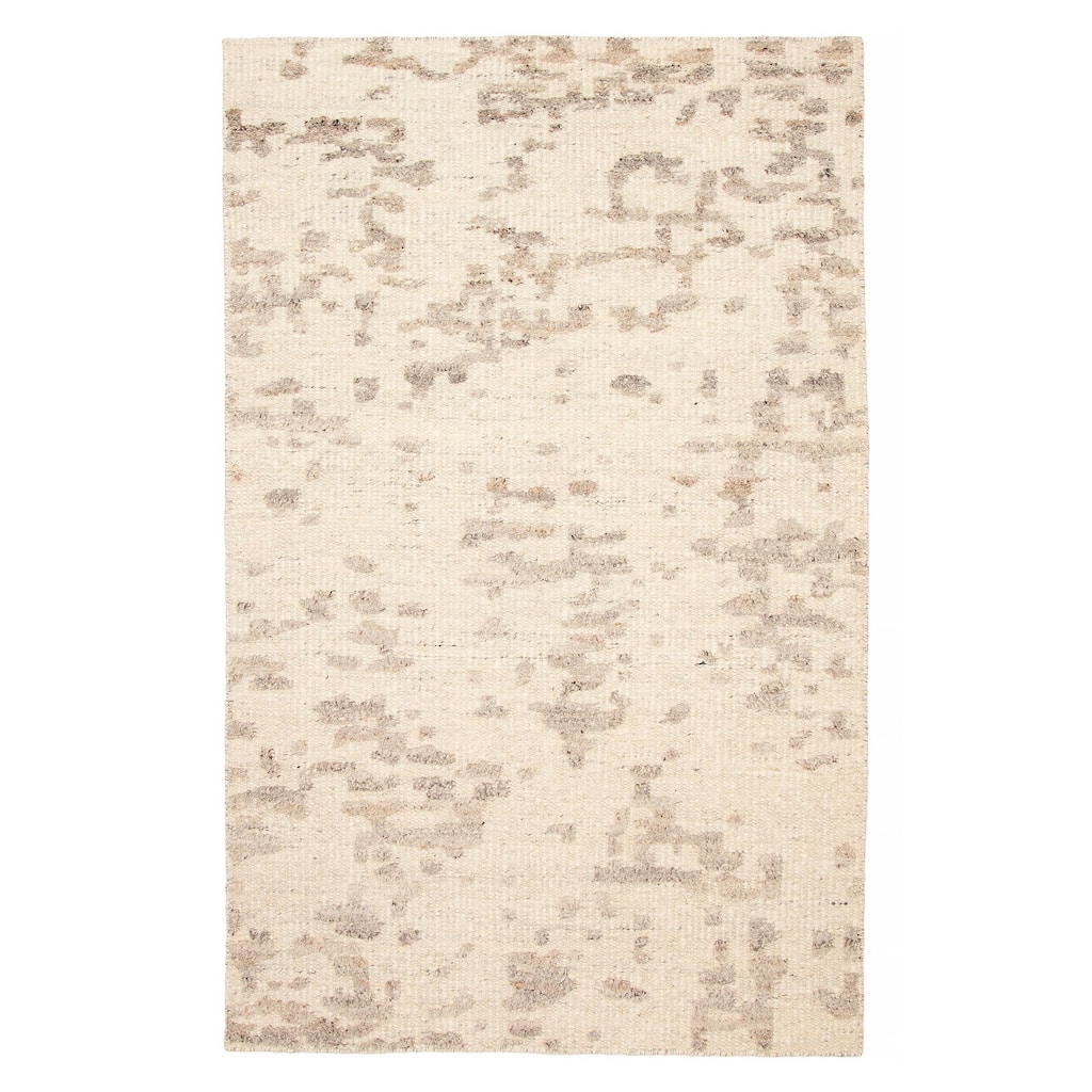 ECARPETGALLERY Hand-knotted Tangier Cream Wool Rug - 5'0 x 8'1