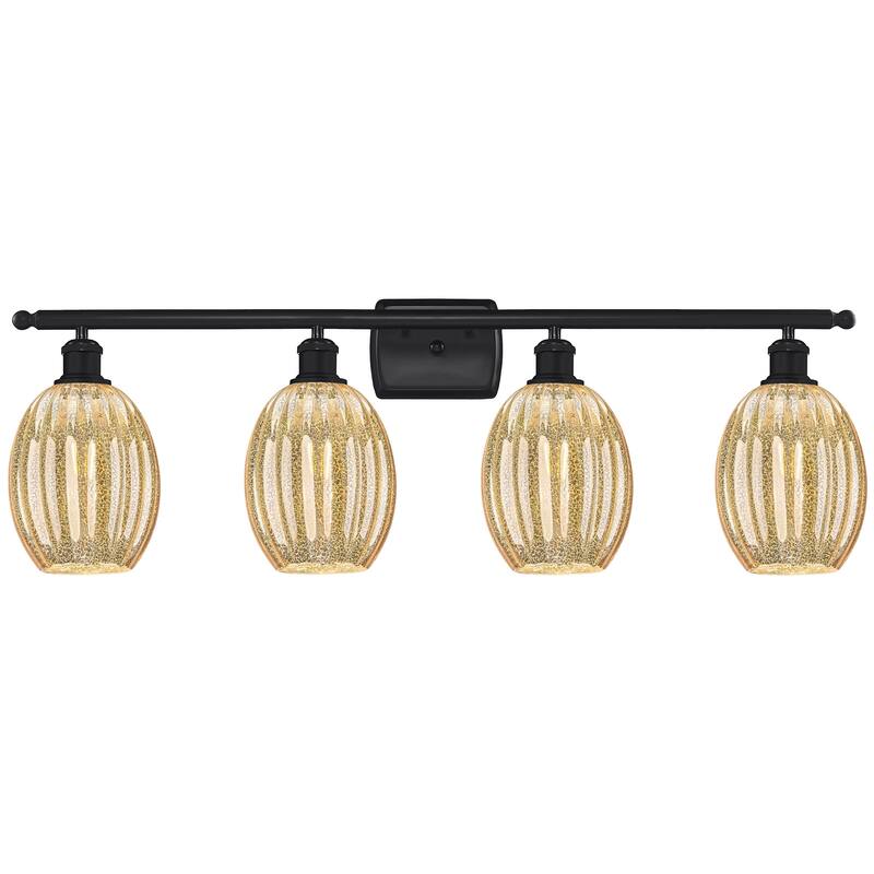 Innovations Lighting 516-4W-12-37 Preston Vanity Preston 4 Light 37" - Matte Black / Mercury