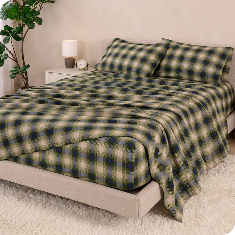 Bare Home Cotton Flannel Sheet Set - Velvety Soft Heavyweight