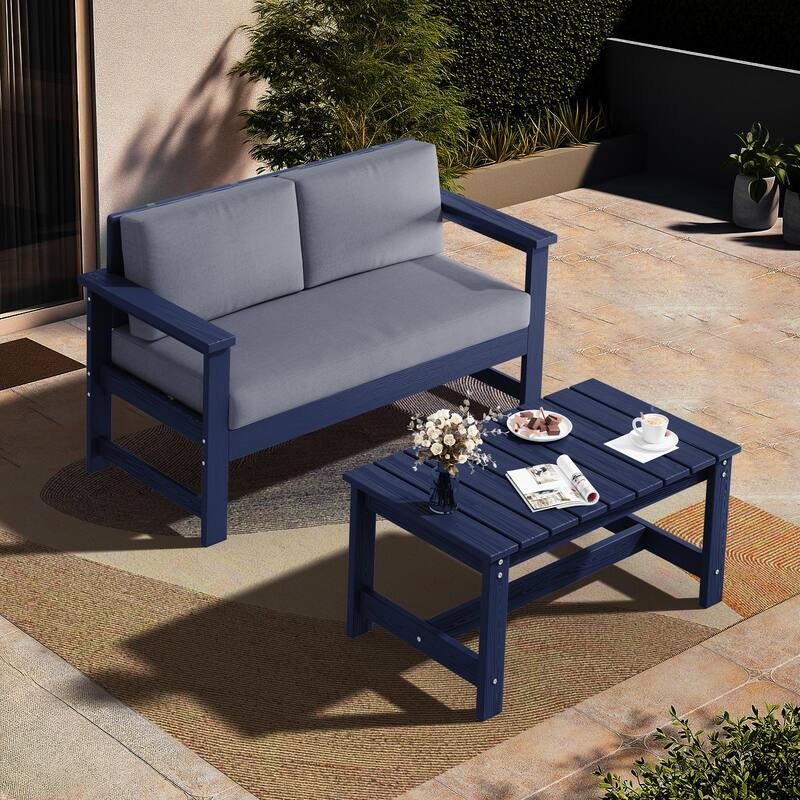 Outdoor Patio HDPE Rectangle Coffee Table