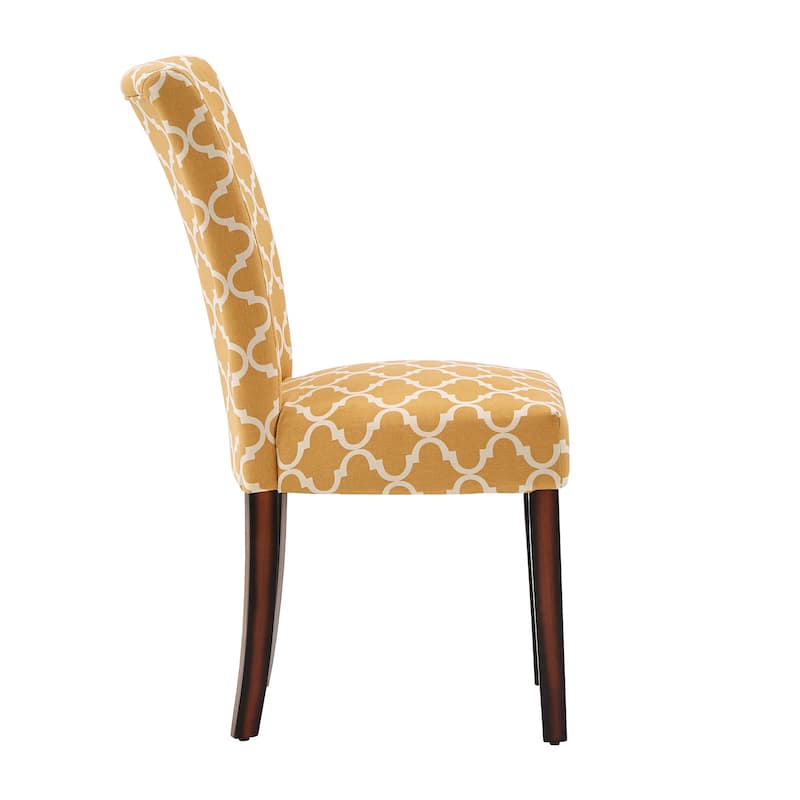 Catherine Moroccan Pattern Fabric Parsons Dining Chair (Set of 2) by iNSPIRE Q Bold